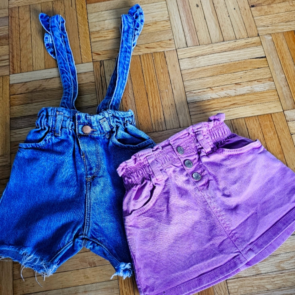 Zara Denim Short And Skirt Size 9-12 months